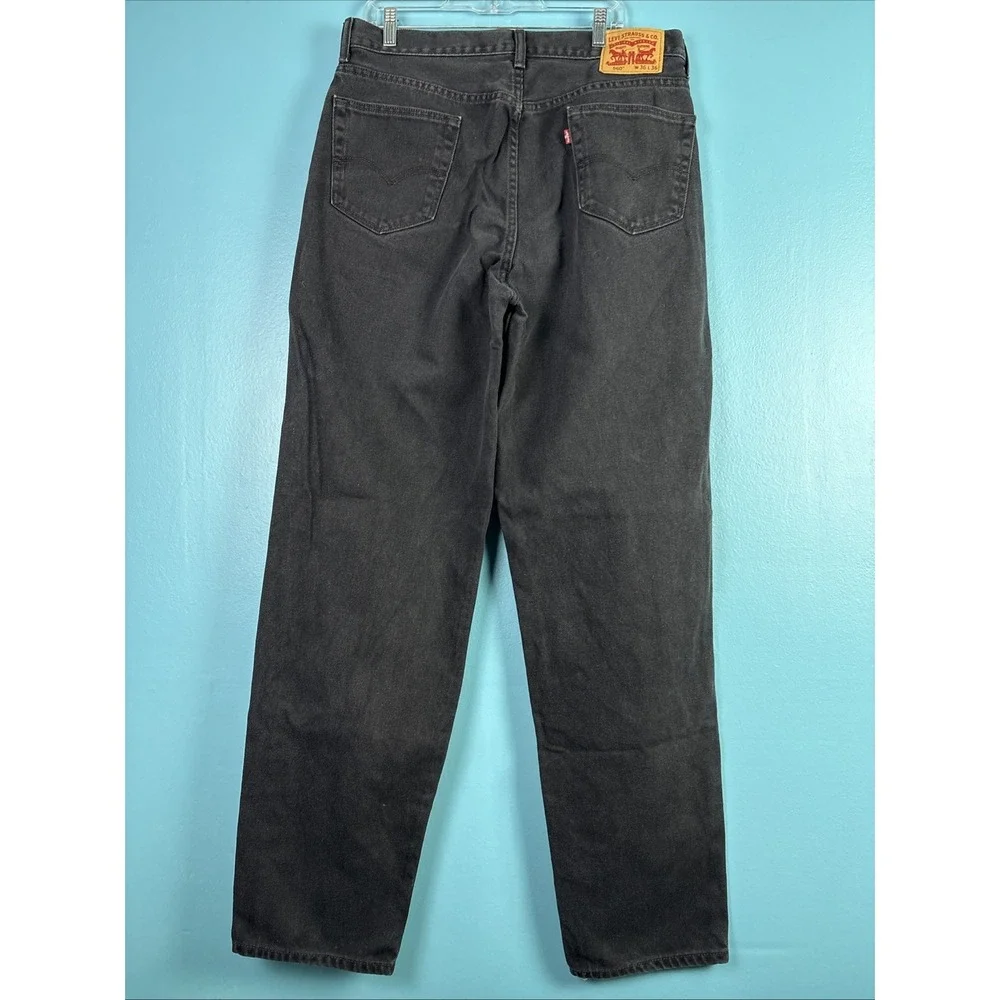Levi's 560 Loose Fit Tapered Black Wash Denim Jeans USA Made 36x36